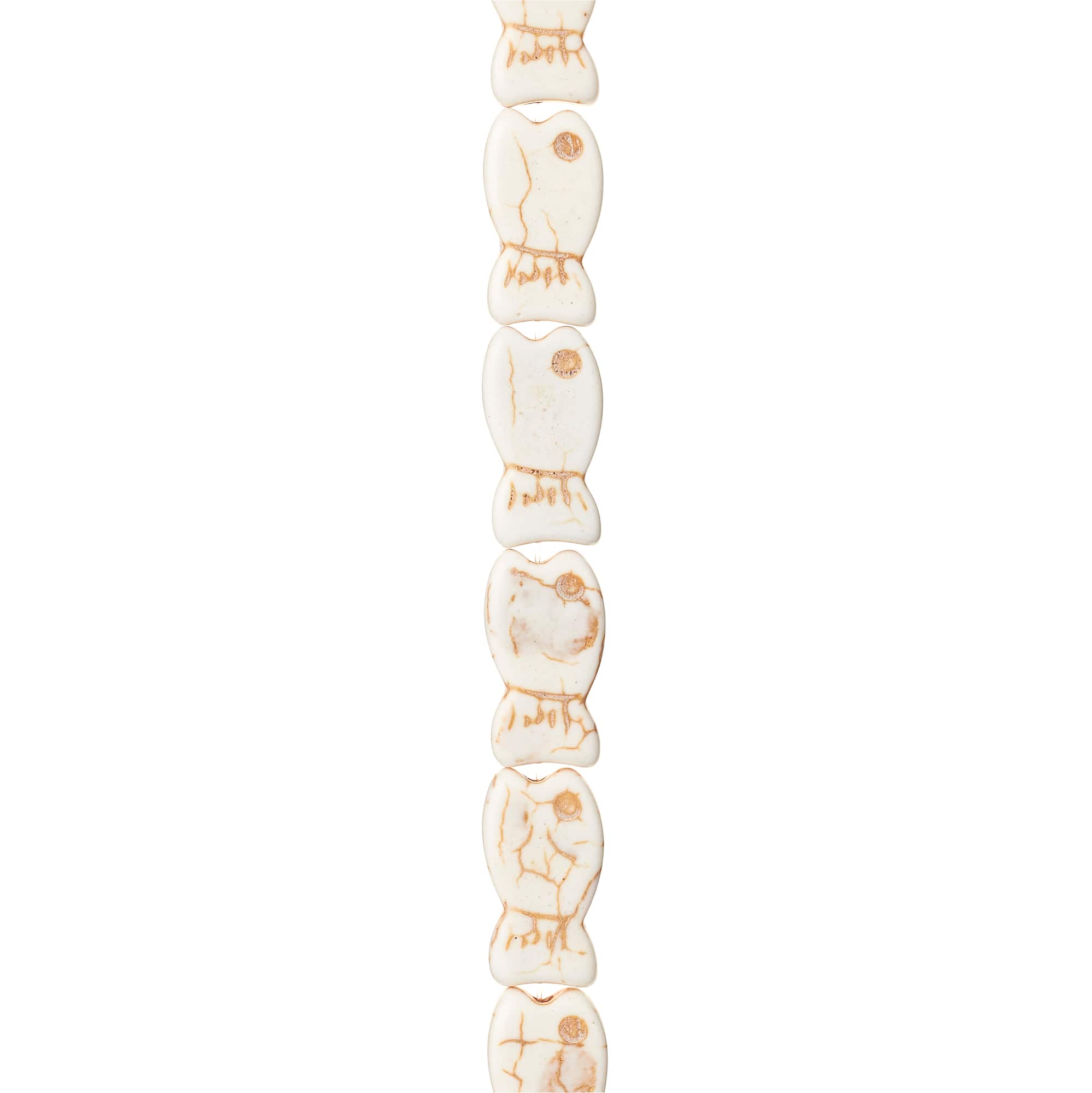 White Howlite Fish Beads by Bead Landing™, 20mm